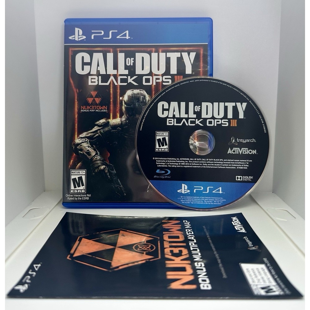 Call of Duty Black Ops III 3 PS4 Playstation 4 CIB Complete w/ Manual Near Mint